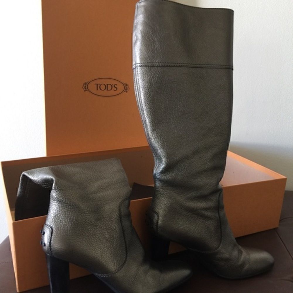 💋HP💋Tod's Jodie Tube Boot metallic limited